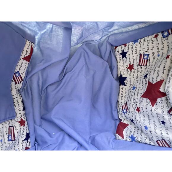 All Cloth Handbag Tote Liberty Freedom and Justice With Zip Up Inner Compartment - Picture 8 of 9